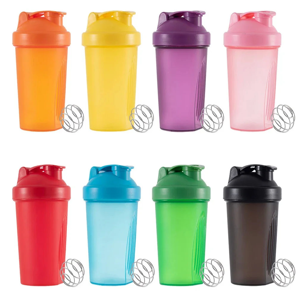 600ml Protein Powder Shaker Bottle Leak Proof Water Bottle for Gym Fitness Training Sport Mixing Cup with Scale Portable Cup