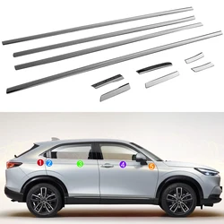 For Honda Vezel HR-V 2021 2022 2023 2024 2025 Car Accessories Stainless Steel Body Door Moulding Decor Cover 10pcs LHD! RHD!