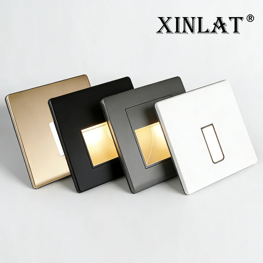 Sensor Wall Lamp Recessed Staircase Lights Smart Step Lighting Fixture Radar Detect Nightlights 2W Kitchen Bathroom Corridor