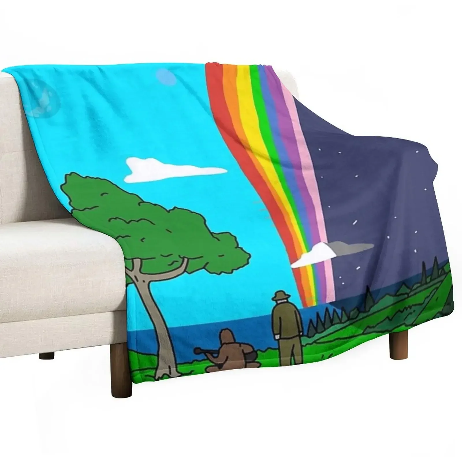 

Big Lez Show Landscape Throw Blanket for winter for sofa Blankets