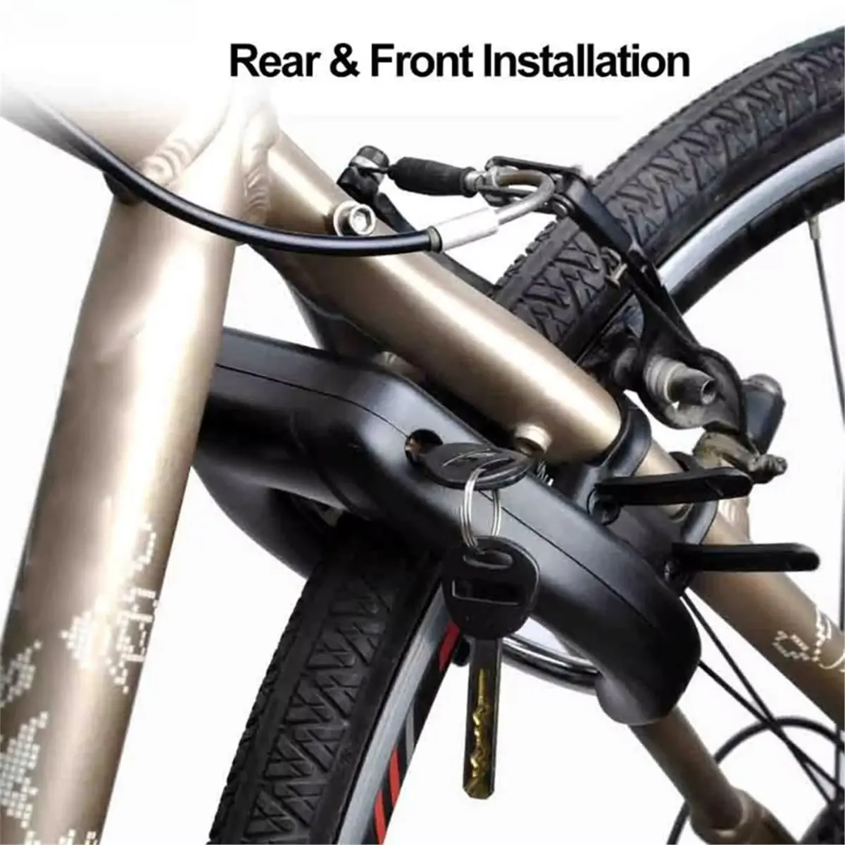 giftnew Waterproof Rust-Proof Anti-Theft Horseshoe Bicycle Frame Lock MTB Bike Wheel Security Lock for Road Mountain Bicycles