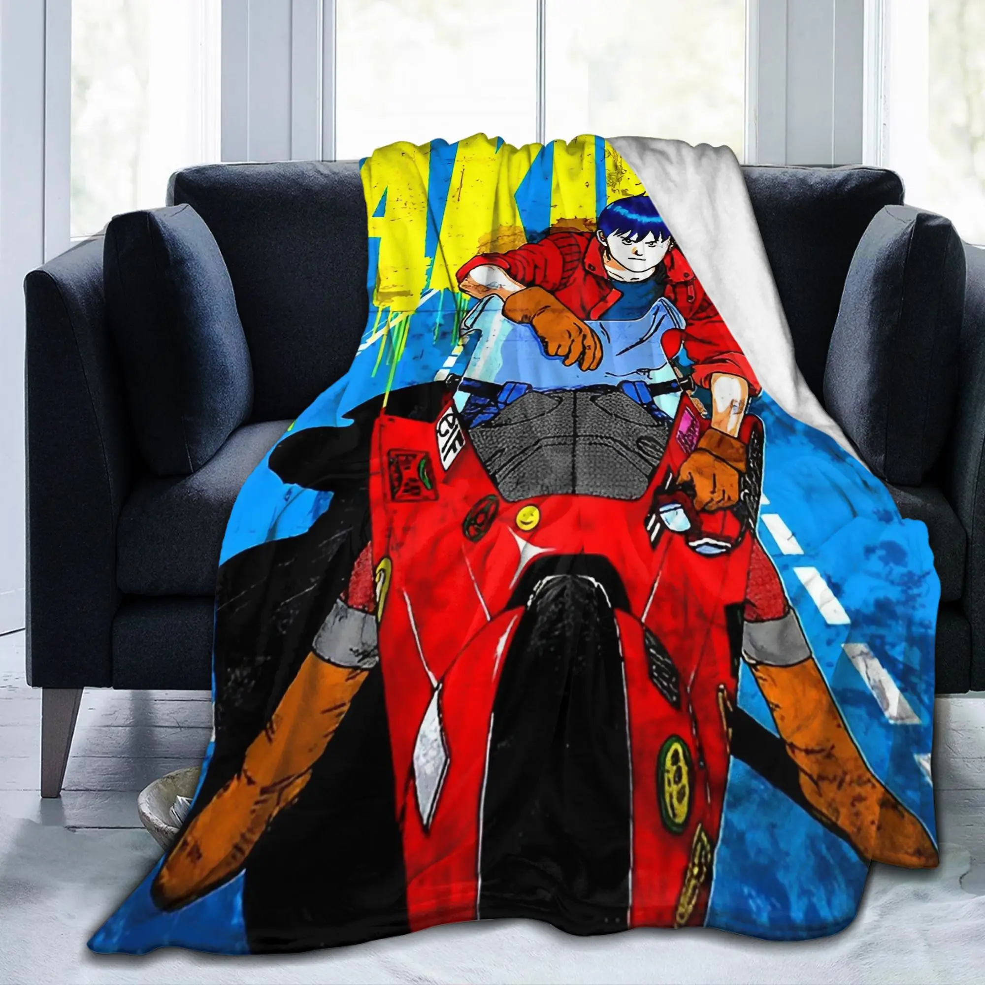 Akira Japanese Anime Blankets Coral Fleece Plush Textile Decor Manga Tokyo Cartoon Breathable Ultra-Soft Throw Blanket Bedroom