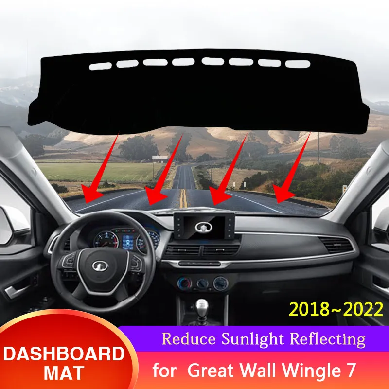 

for Great Wall Wingle 7 EV 2018~2022 2019 2020 Dashboard Cover Anti-Slip Sunshade Protect Dast Mat Carpet Cushion Car Accessorie