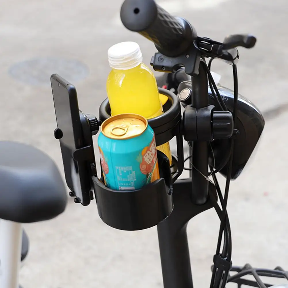 3 in 1 Stroller Cup Holder with Phone Mount Rotatable Drink Holder Non Slip Removable Stroller Cup Holder for Parents