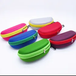 Portable Eyeglasses Protector Case with Hook Men Women Zipper Box Eye Glasses Box Sunglasses Bag Shell Clam Pouch Hard Case
