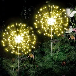 LED Outdoor Solar Camping Christmas Party Lawn Lights Fireworks Courtyard Lights String Camping Garden Terrace Decoration