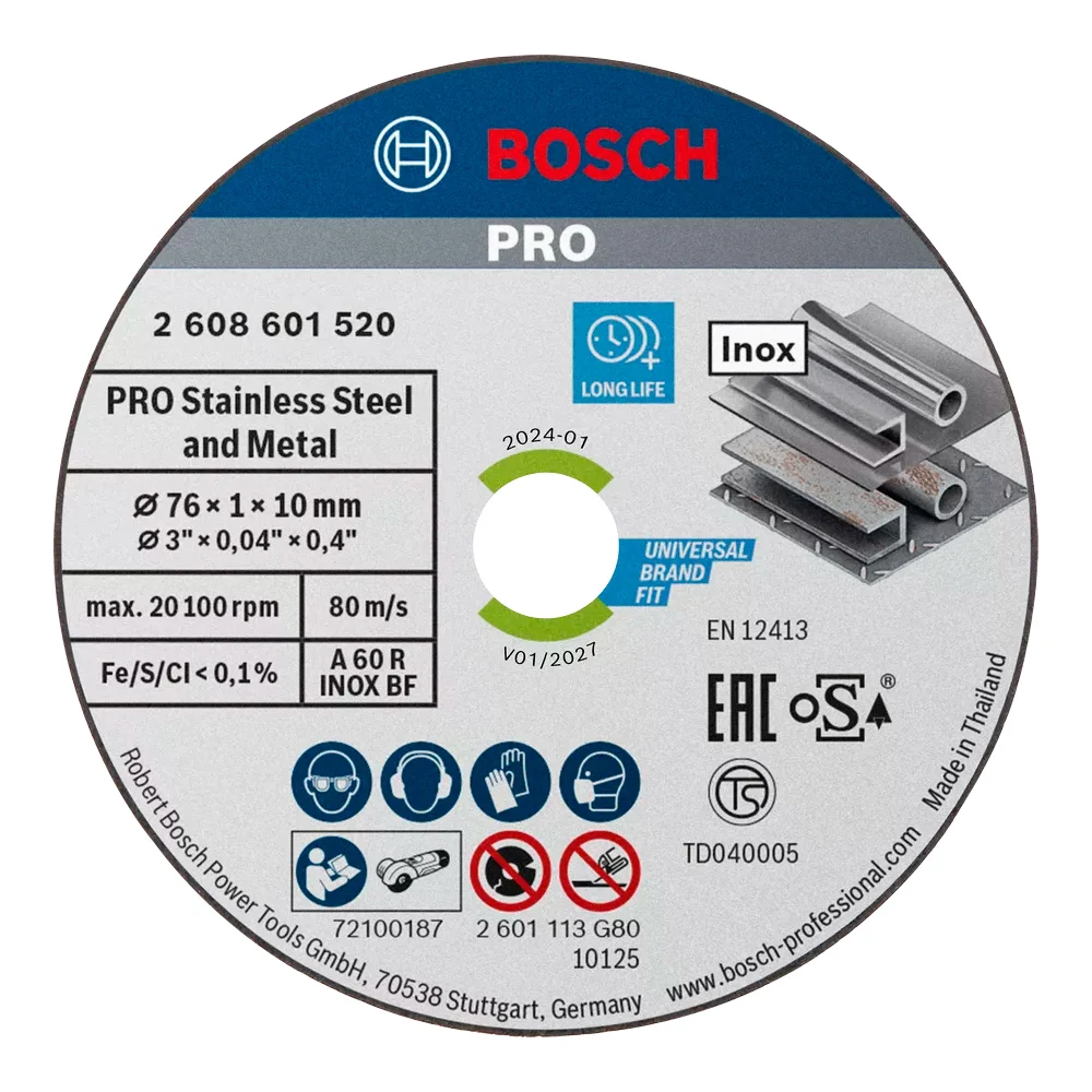 بوش 76 مللي متر زاوية طاحونة القرص الفولاذ المقاوم للصدأ قطع المعادن قرص الطحن النجارة بلاط صلب أسطوانة تقطيع ل GWS12V-76 #5