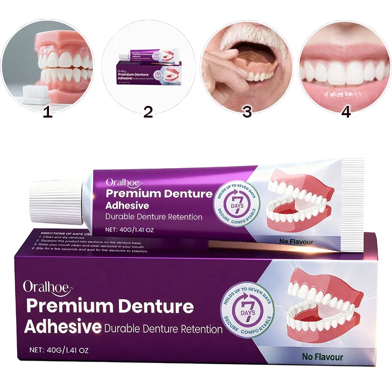 1PCS Denture Adhesive Cushion Glue,Premium Comfort Dental Adhesive for Men Women,Thermoplastic Denture-Adhesive for Secure Hold