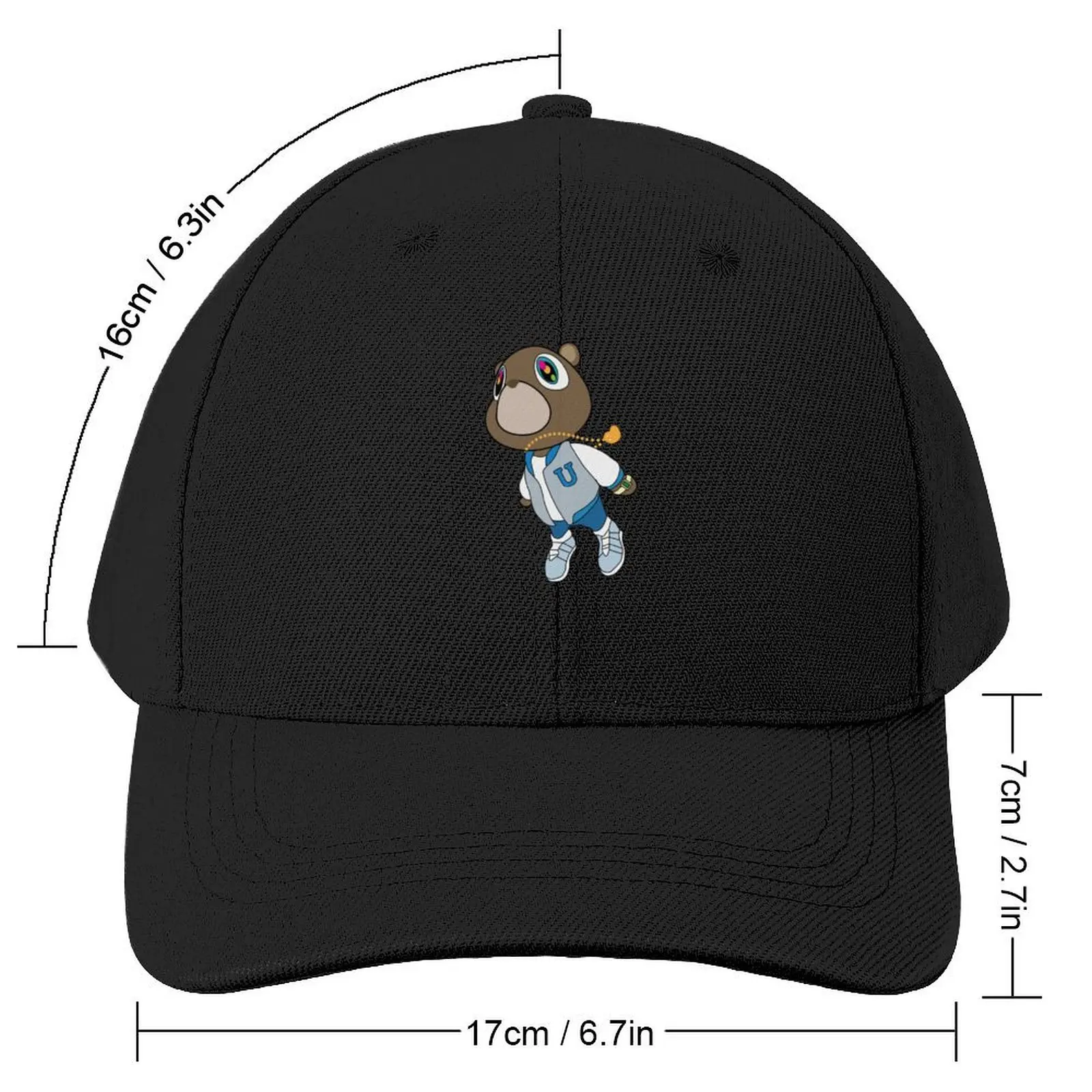 Kanye West Graduation Bear Baseball Cap Big Size Hat dad hat Custom Cap |-F-| Men's Hats Women's