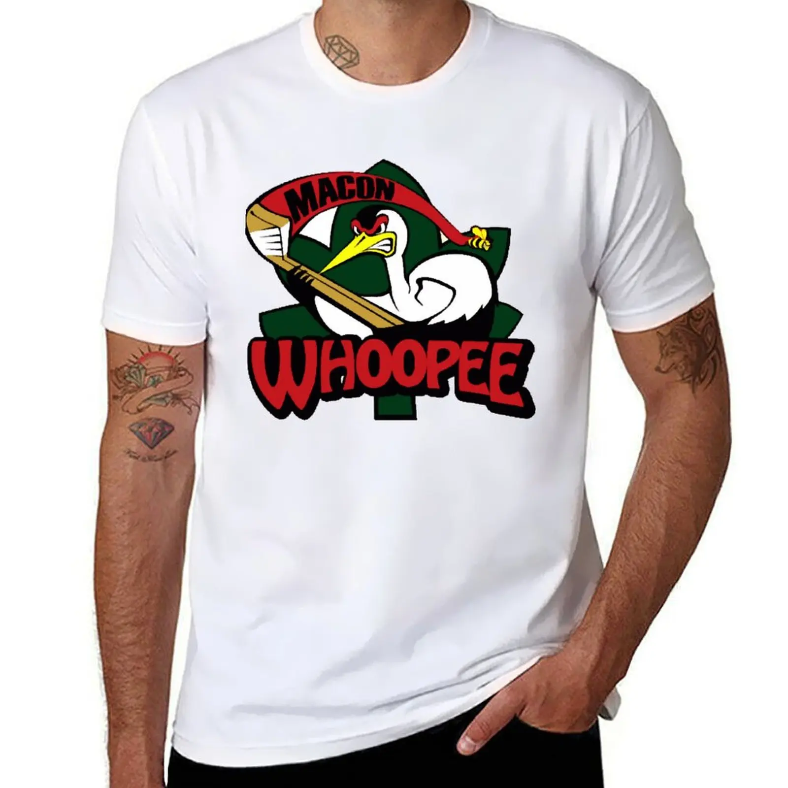 

Macon Whoopee Hockey T-Shirt mens graphic t shirts t shirt custom print
