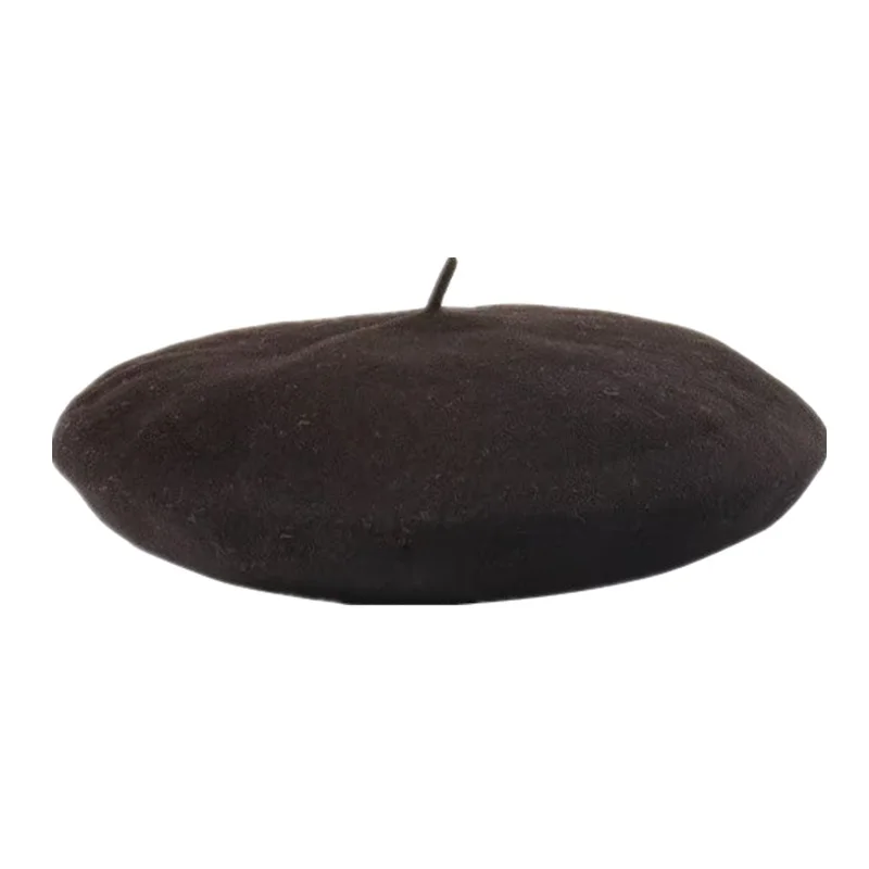 58-62CM Oversize Beret 100% wełna Vintage ciepła wełna zima kobiety Beret francuski artysta czapka typu Beanie Cap dla mężczyzn wiosna czapki na