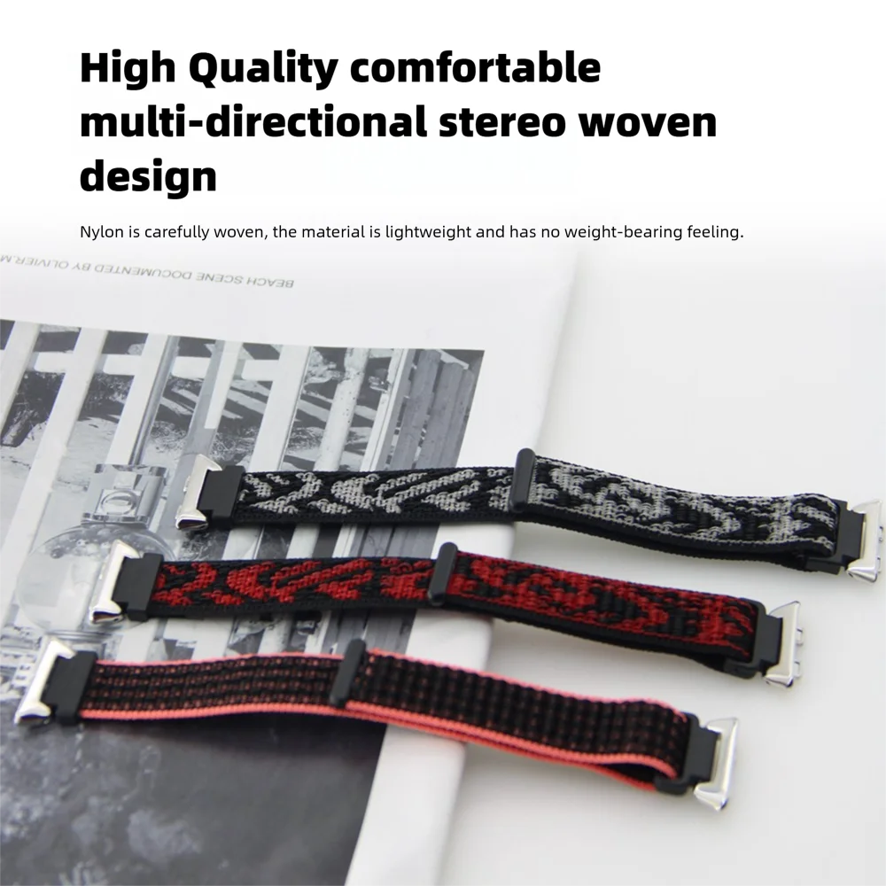 Correa de nailon de liberación rápida para Honor Band 9/10, lavable, ajustable, ligera, transpirable, repuesto de correa de reloj deportivo para hombres y mujeres