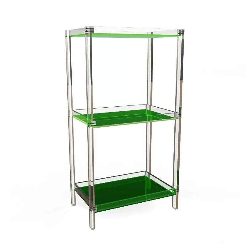 

Acrylic shelf floor display stand Living room multi-layer transparent flower stand Household storage display cabinet