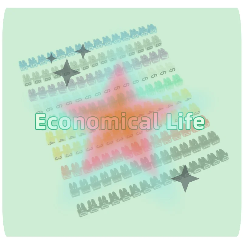 [MOA]100Pcs Cable Markers Colourful C-Type Marker Number Tag Label For 1.2-10mm Wire Conspicuous And Easy To Identify[MOA]