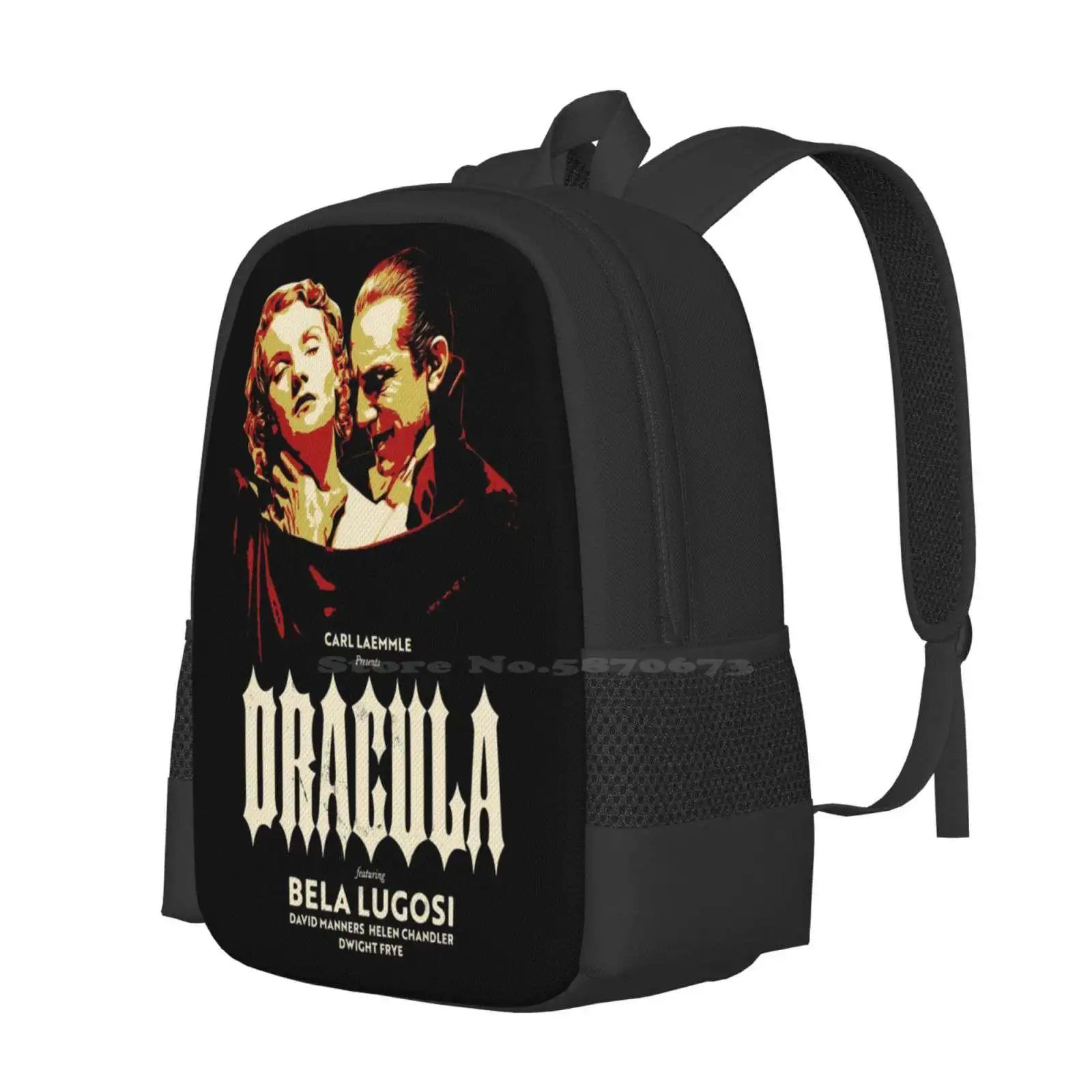 Dracula Klassieke Horrorfilm Origineel Ontwerp Hot Sale Rugzak Mode Tassen Universele Bela Lugosi 1931 Horror Gothic Vampier