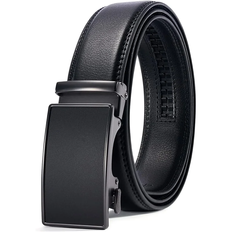 

Black Ratchet Leather Fashion Business Men's Belt