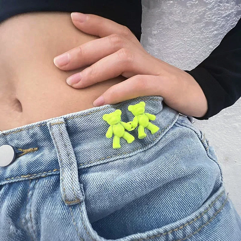 Neue Bär Jeans Taille Schnalle Taille Schließen Unsichtbare Druckknopf Abnehmbare Anziehen Bund Taste Kleidung Hose Einstellen Werkzeug