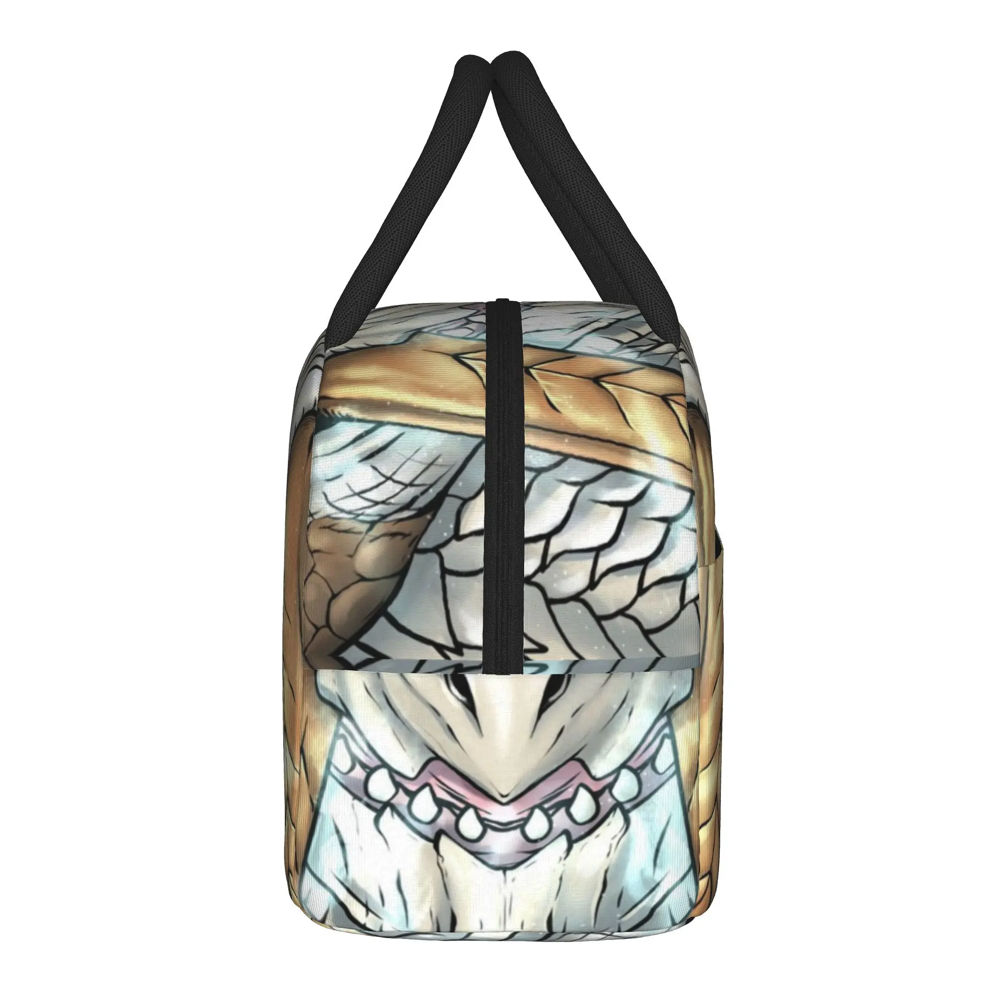 Barioth Monster Hunter World Insulated Lunch Bag Large Kanji Game MHW Lunch Container Bag Tote Lunch Box College  Picnic Boy