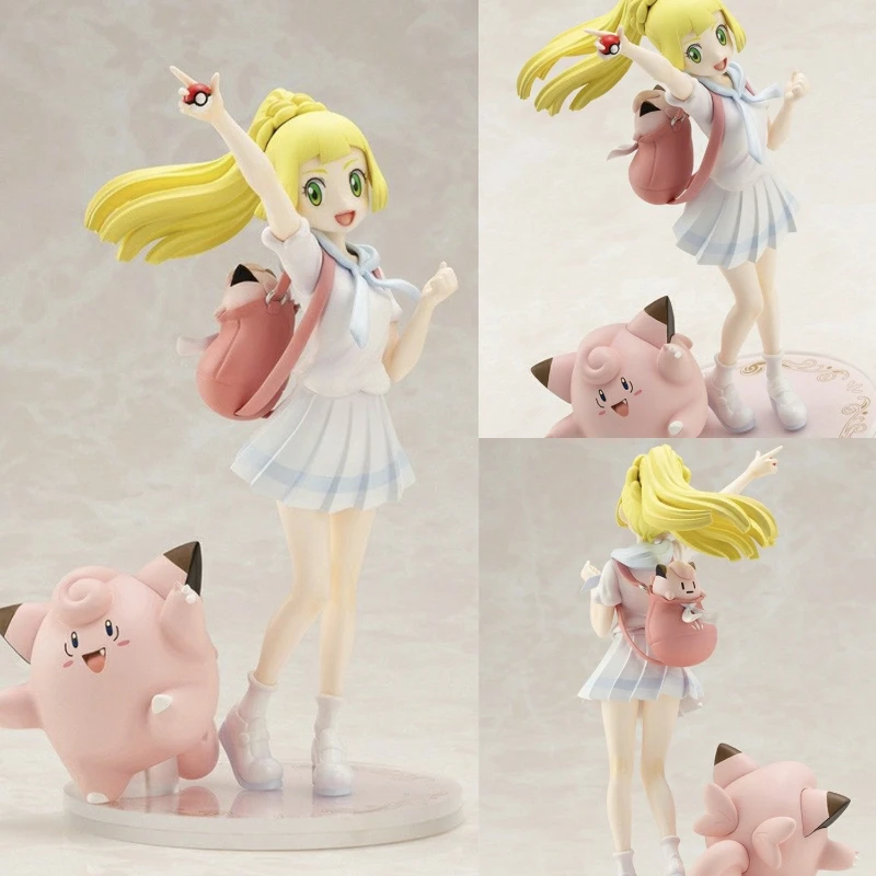 Pokémon Go Lillie Clefairy Modelo Brinquedo, Coleção Animação, Ornamentos Decorativos, Brinquedo Infantil, Presente de Natal Bonito