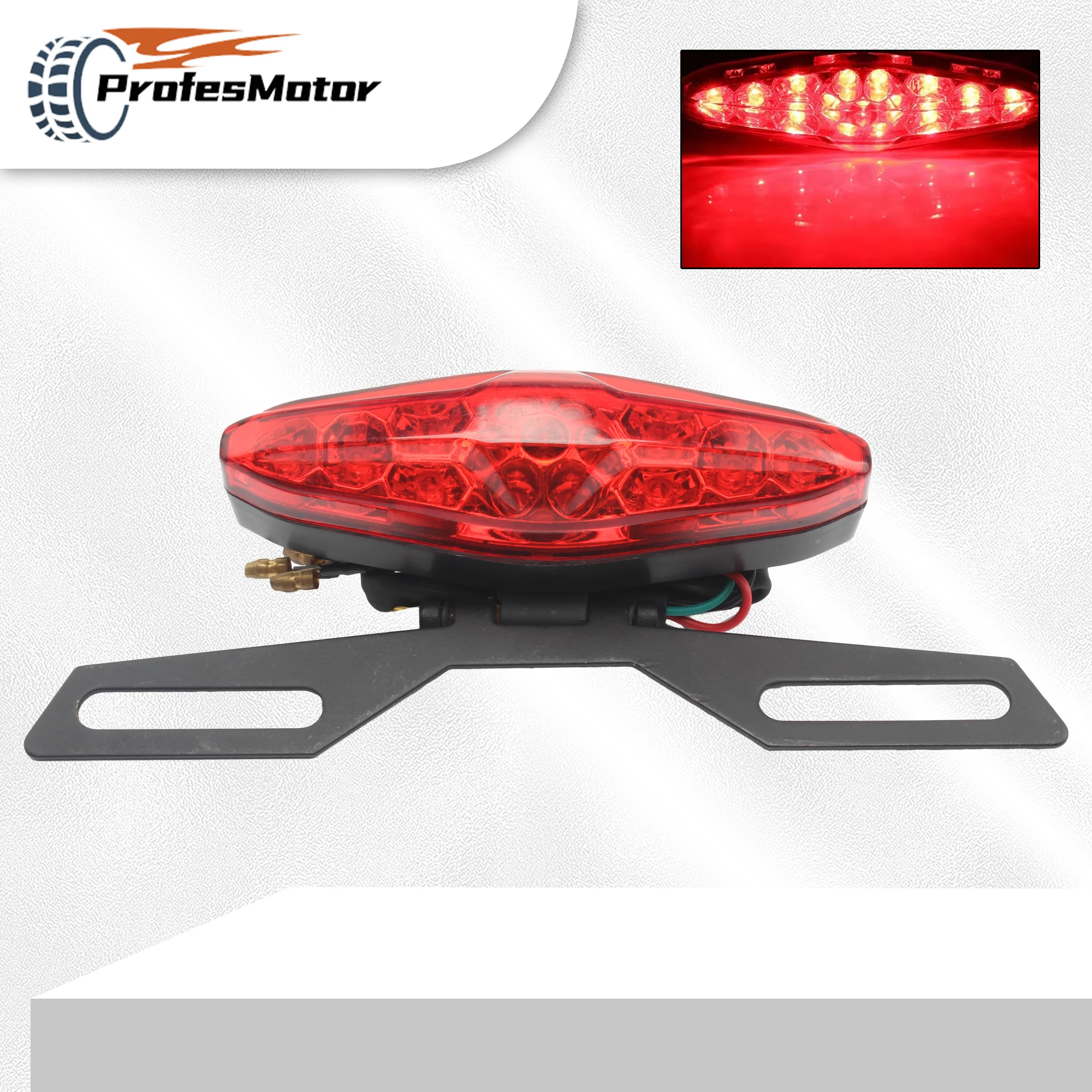 

Universal 12V Motorcycle LED Tail Light Brake Light for Yamaha Honda Harley Scooter Cafe Racer Motocross Warning Light Modified