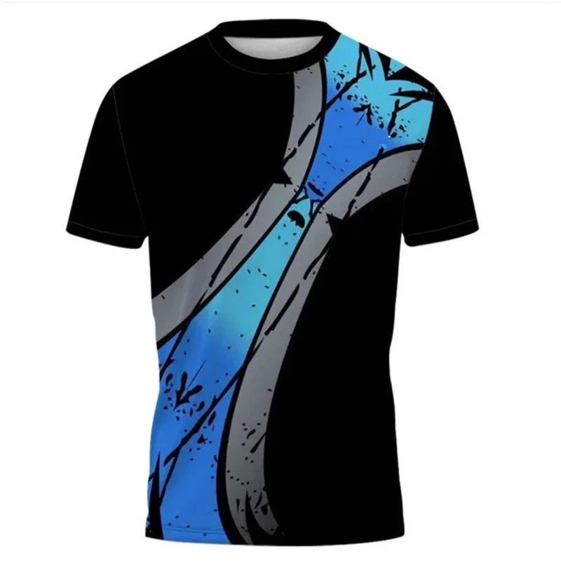 

Модные быстросохнущие спортивные футболки для мужчин, летние трендовые футболки с круглым вырезом и 3D принтом, свободные дышащие футболки для фитнеса, бега, тенниса