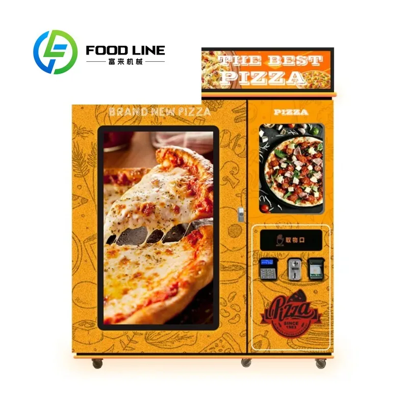 

Industrial Smart Pizza Vending Machine Automatic Low Cost Large Capacity Hot Food Pizza Dispenser for Business Use