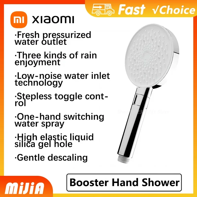 

Новый ручной душ Xiaomi Mijia Booster, выходное отверстие для воды под давлением, малошумная технология впуска воды, дизайн ручки с защитой от ожогов
