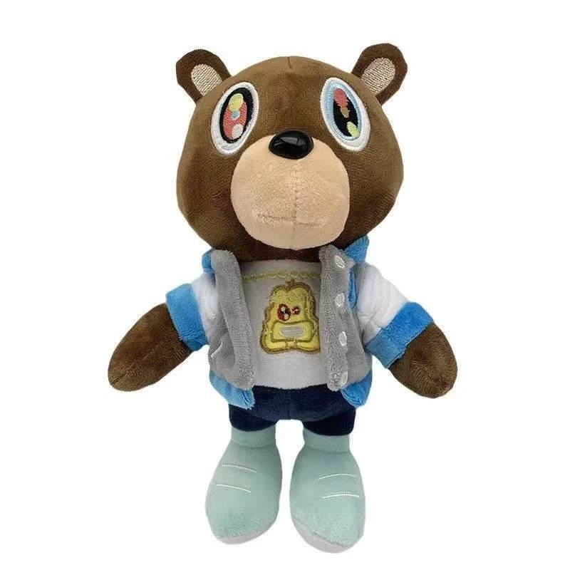 26cm Kawaii Kanye Dropout Bear Teddy Bear Plush Toys Kanye West Graduation Soft Stuffed Home Room Decor Birthday Gift