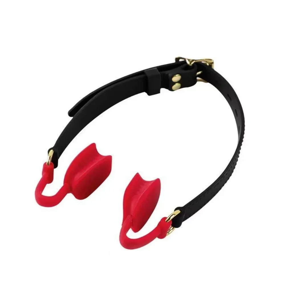 لينة سيليكون مفتوحة الفم الفم الكمامة تسخير الكرة دغة الكمامة الوثن عبودية ضبط النفس كمامة للزوجين الرقيق لعبة الجنس اللعوب BDSM لعبة #6