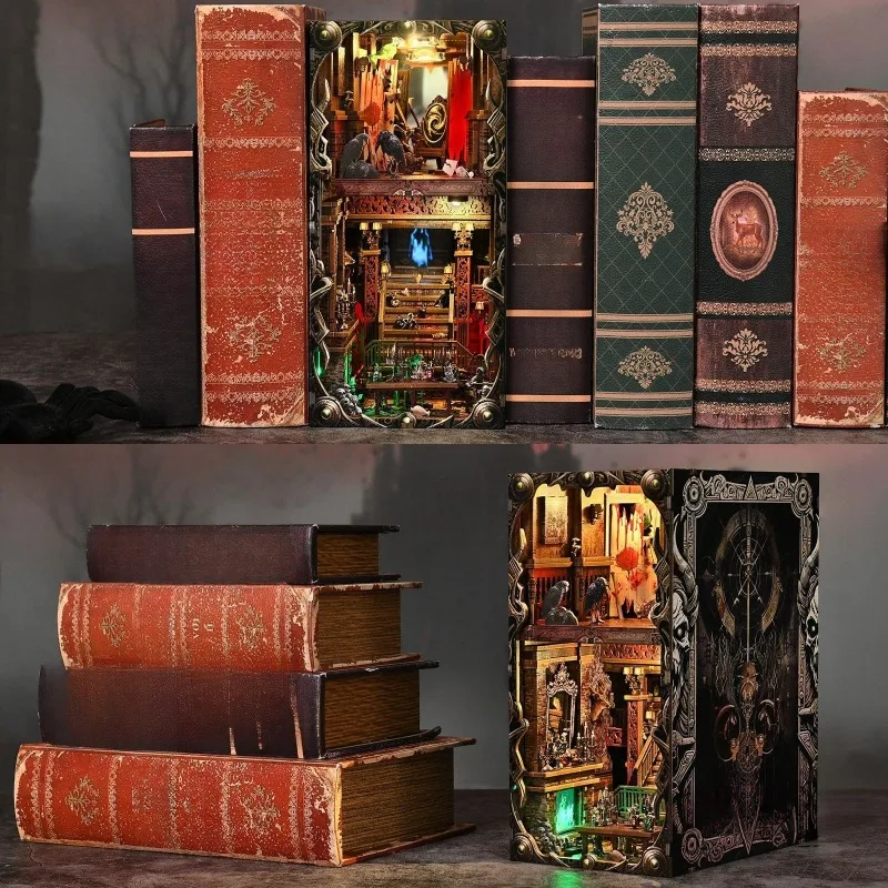 House blood haunted house book stand creative projection screen display building block puzzle