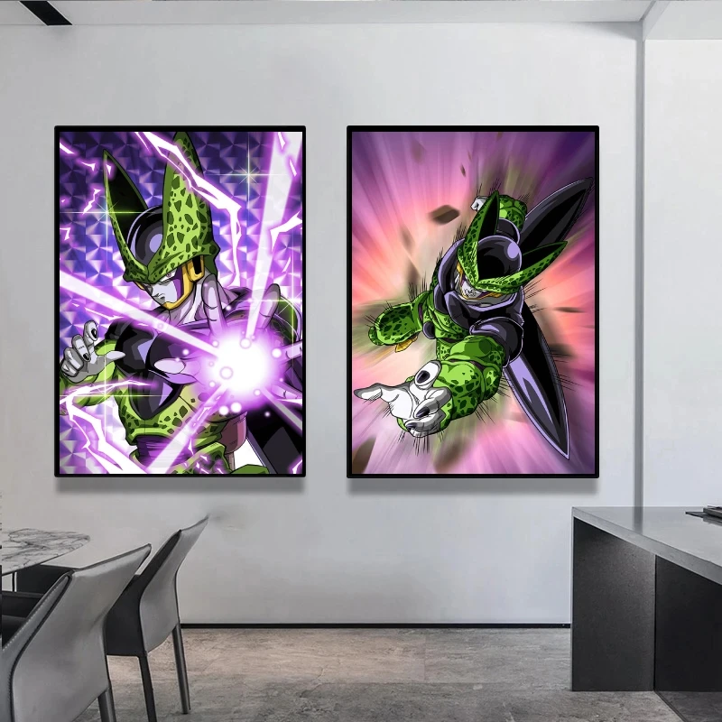 

Dragon Ball Print On Canvas Cell Painting Children Gifts Hanging Aesthetic Poster Prints and Prints Kid Action Figures Room Home