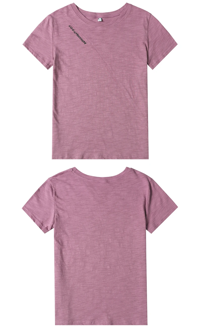 2026 Sommer T-Shirt Damen 100% Baumwolle Kurzarm-Shirts Tops O-Ausschnitt Shirt Tees Locker Sitzende Patchwork-Tops Lässig Hochwertig – Detail 17