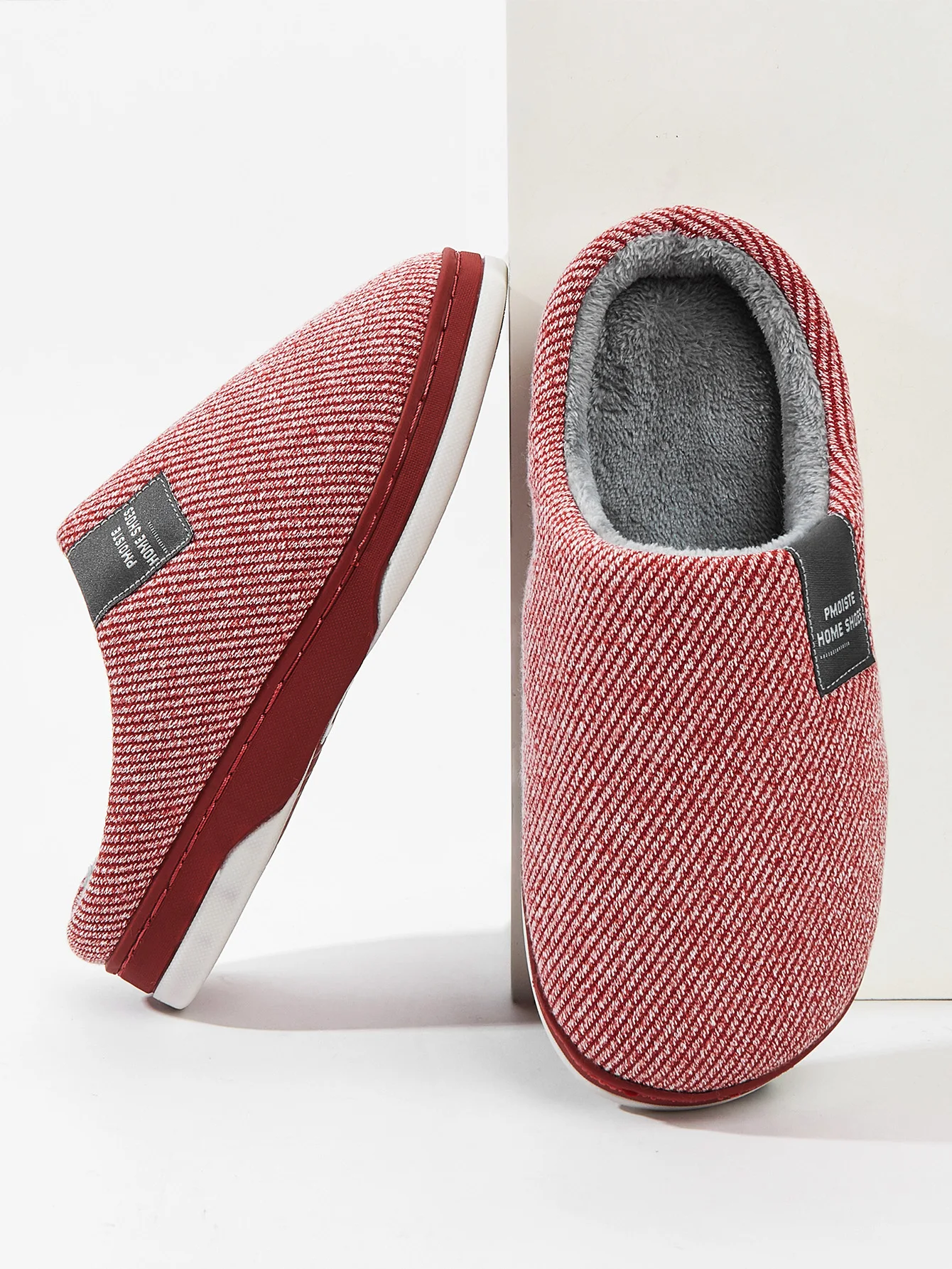 

Pmoiste Soft Knited House Slippers Women TPR Platform Comfortable Designer Living Room Shoes Slip-on Winter High-quality Indoor