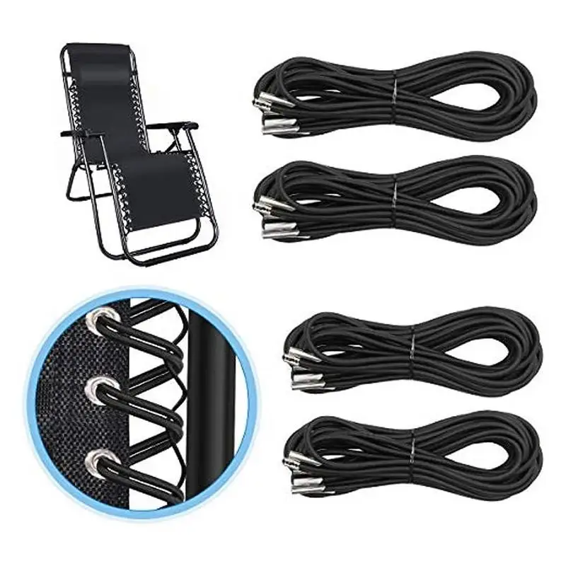 4pcs Universal Cord Replacement For Lawn Chairs Sun Loungers Fixing Elastic Recliners Gravity Chair Repair Cord Home Supplies