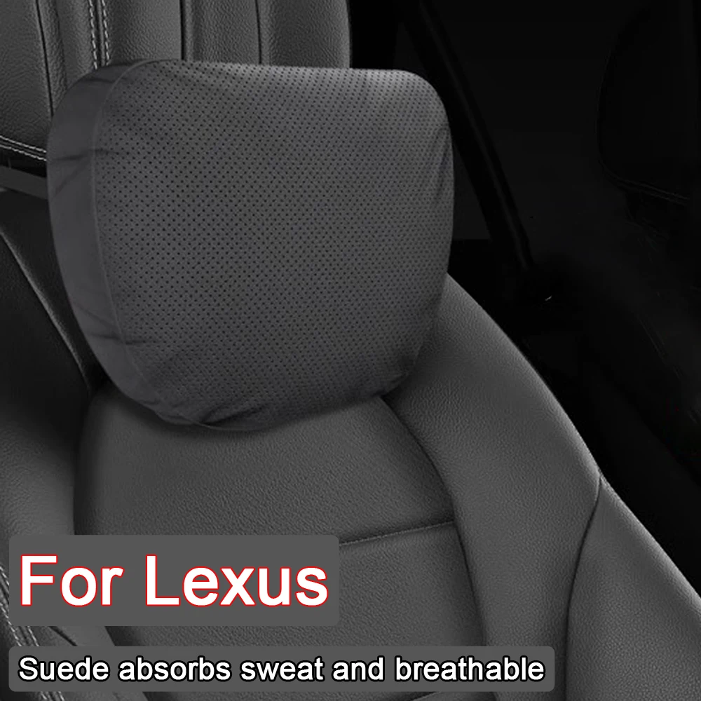 Car Headrest Neck Pillow Soft Suede Breathable Headrest Neck Support Pillows For Lexus IS300H CT200H IS250 RX350 NX300H RX450H