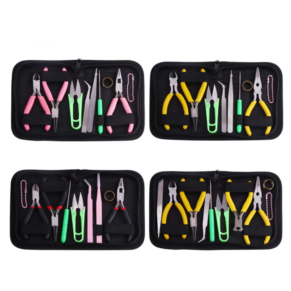 

1 Pack Jewelry Making Tools Kit with Jewelry Pliers Jump Ring Opener Awl Thread Scissors for Jewelry Crafting Repair