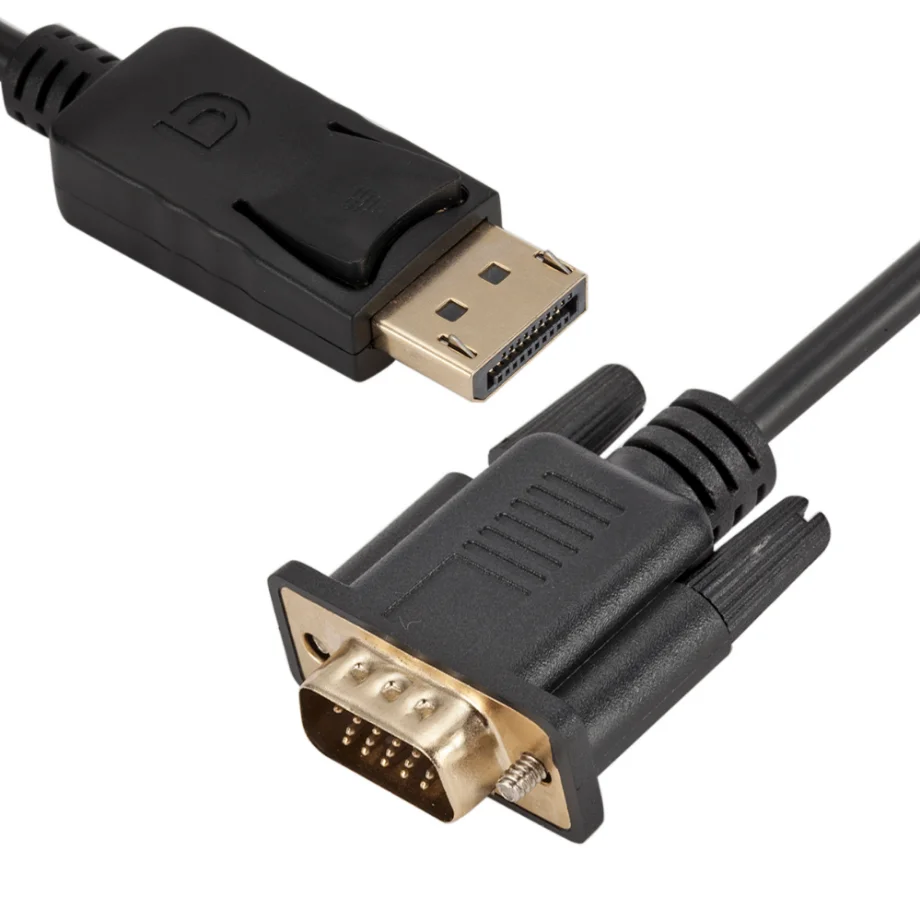 PzzPss 1.8m DisplayPort na kabel adaptera VGA 1080P DP na VGA z męskiego na męskie konwerter na komputer stancjonarny Laptop TV Monitor projektor