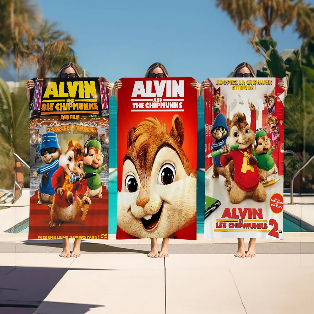 A-Alvin And The C-Chipmunks Big Microfiber Beach Towels Quick Dry Towel Sand Beach Towels Pool Towel For Travel Swim Pool Yoga