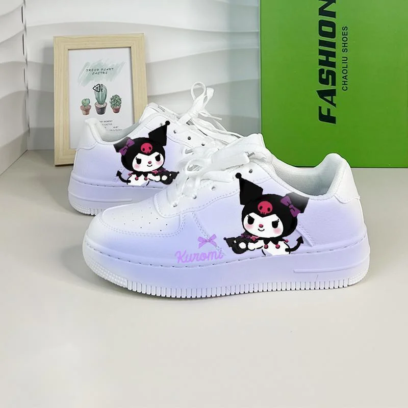 Sanrio Kuromi Cinnamoroll Cartoon White Shoes Autumn Winter Casual Men Women Versatile Board Shoes New Simple Niche Casual Shoes