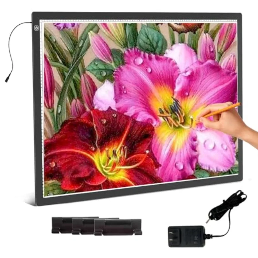 

A1 Large LED Light Board for Diamond Painting Tracing Copy Pad with Scale Eye Protection Dimmable Brightness A1 Light Box for 5