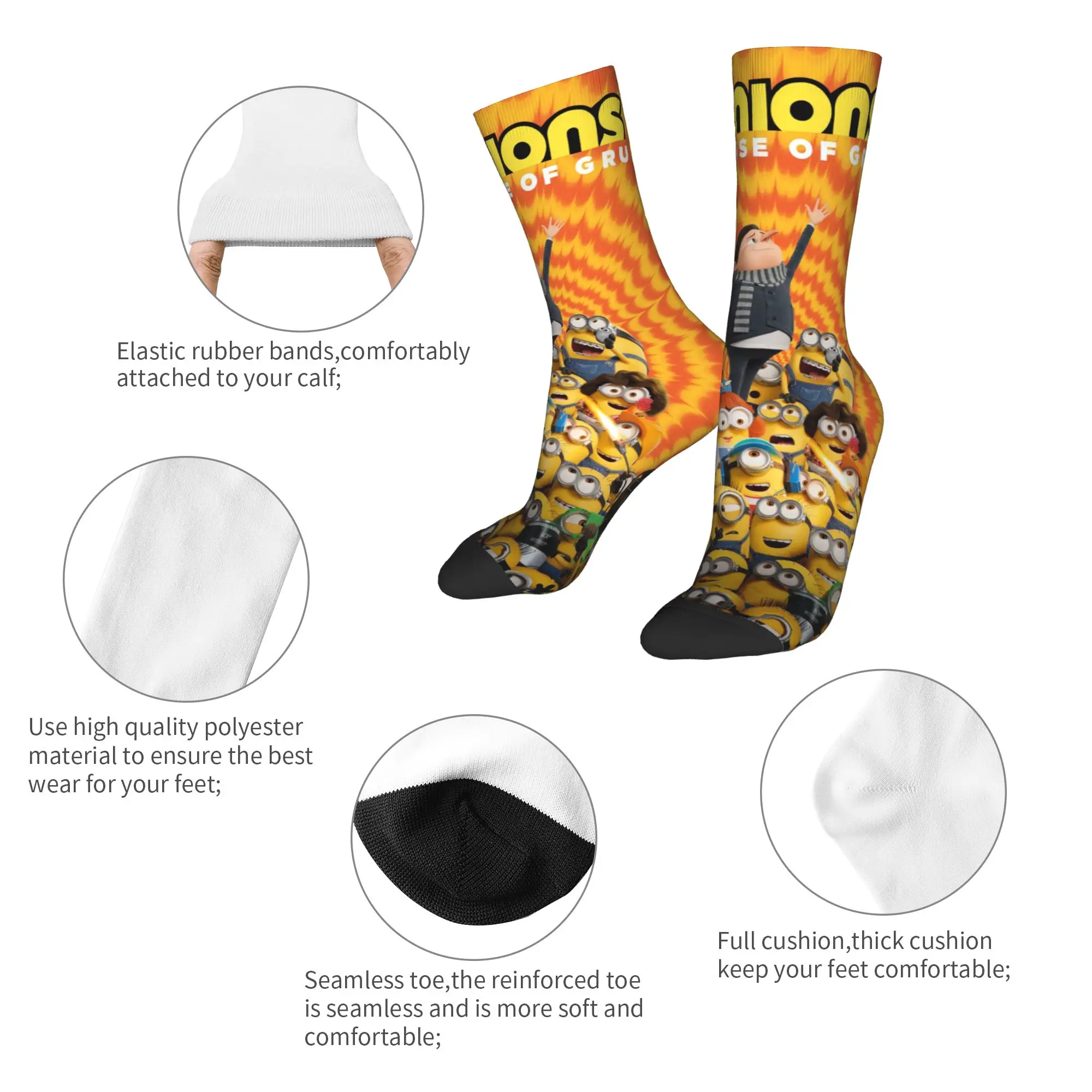 التوابع صعود غرو جوارب جوارب بأشكال مضحكة الكبار الرجال لينة تنفس الجوارب الخريف سكيت الرسم مكافحة العرق الجوارب #6