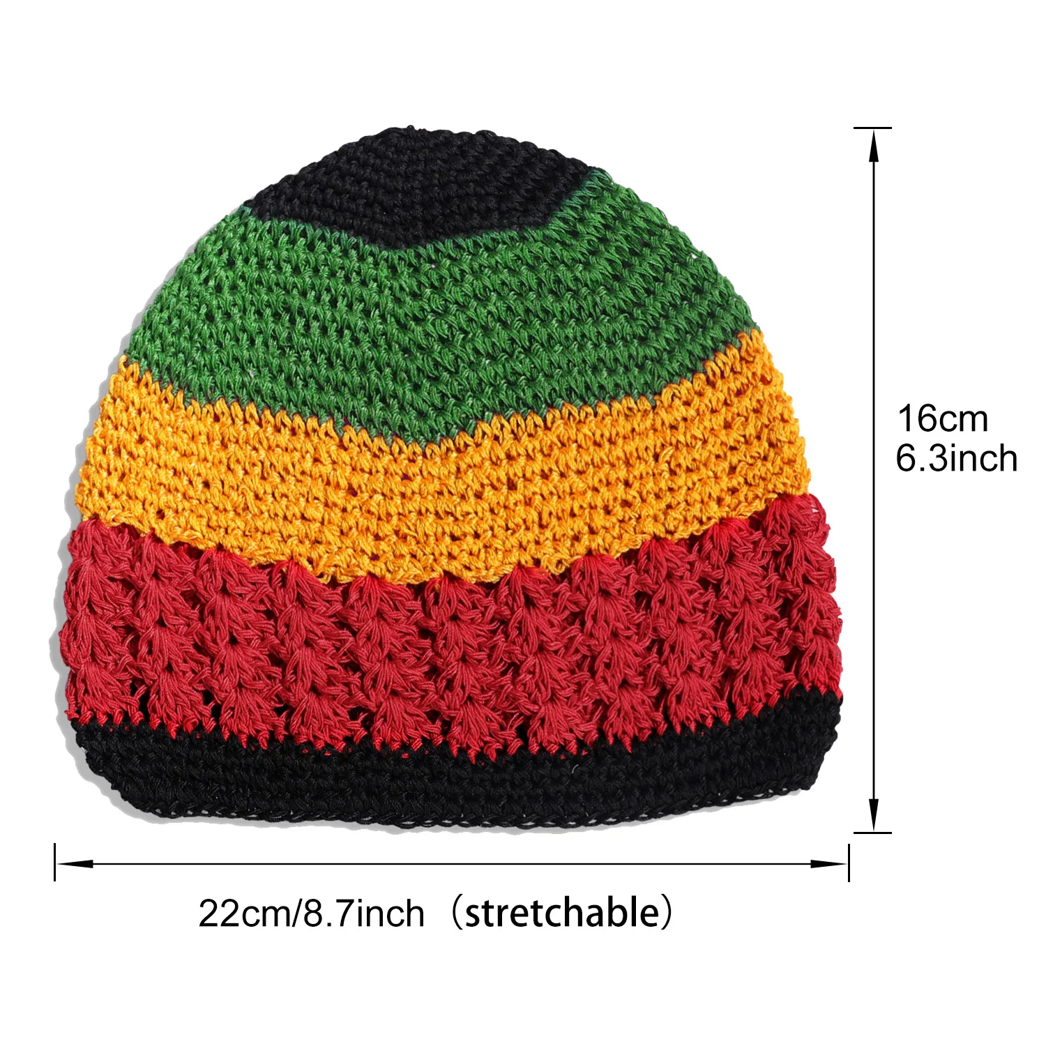 2PCS Casual Knitted Kufi Cap 2024 New Women Men Prayer Hats Islamic Beanies Cap Crochet Muslim Caps Bonnet  Set