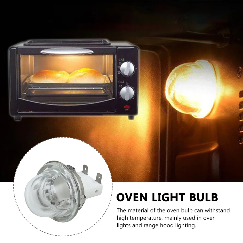 

2Pcs Thickened Glass Explosion Proof Oven Bulb E14 25W Super Durable Microwave Appliance Lighting Oven Light Bulb