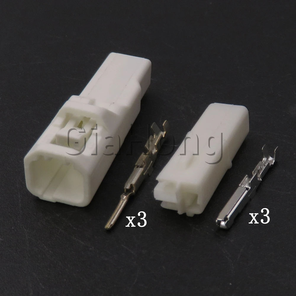 1 Set 3 AC Assembly Ways Automobile Accessories 6098-3751 Auto Male Female Adapter 6098-3752 Car Wiring Unsealed Socket