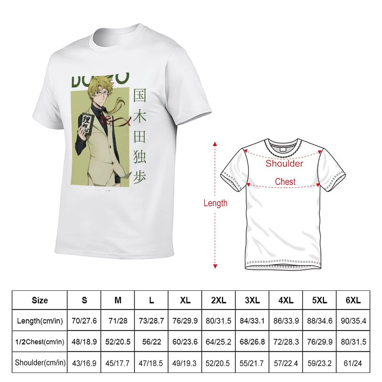 New Doppo Kunikida Bungou Chiens errants Carte Anime T-Shirt boys t shirts new edition t shirt t shirts for men pack