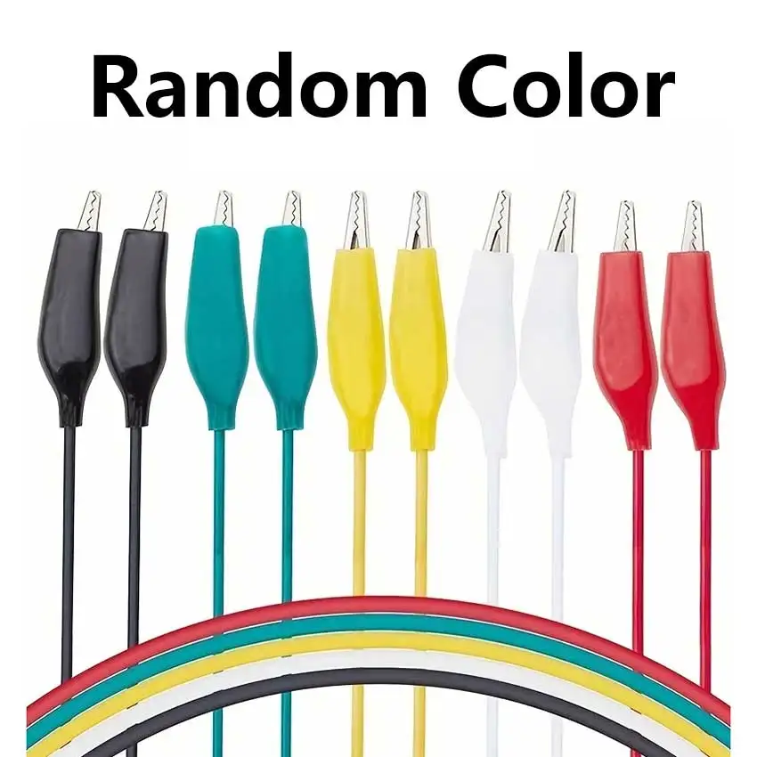 1Set=2/10PCS Colorful Double Plug Alligator Clips Electrical DIY Test Leads 4mm Banana Plug To Crocodile Clip Wire Power Cable