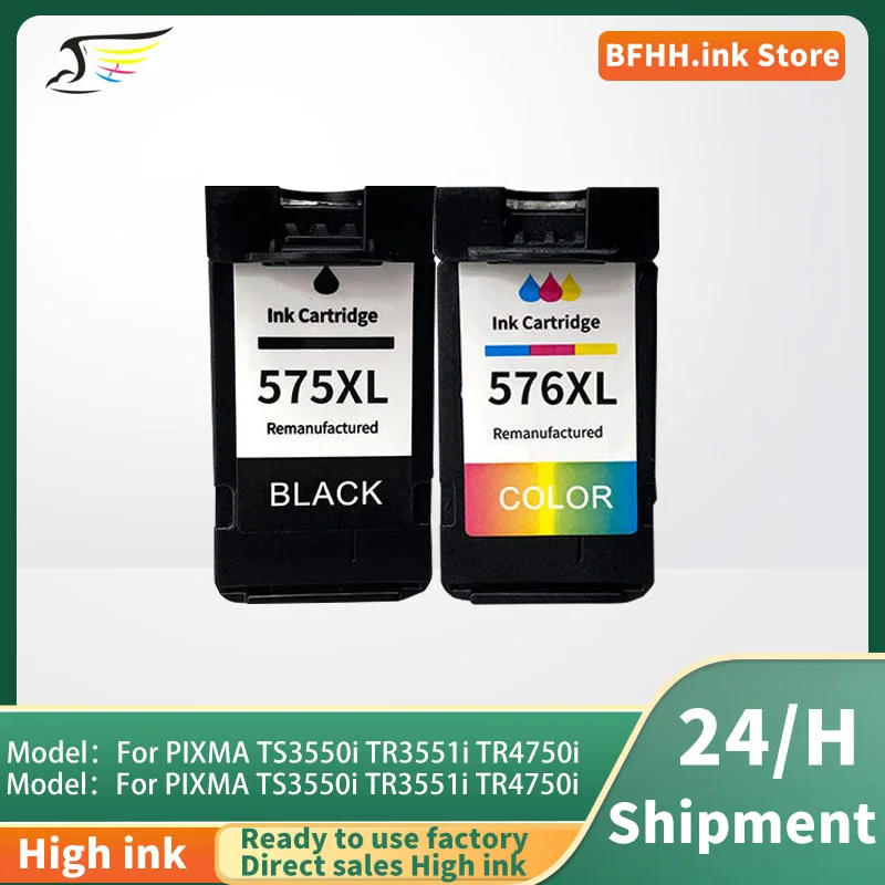 

Совместимые чернильные картриджи 575 576 PG575 CL576 (575XL 576XL PG-575 CL-576) для принтеров Canon PIXMA TS3550i TR3551i TR4750i