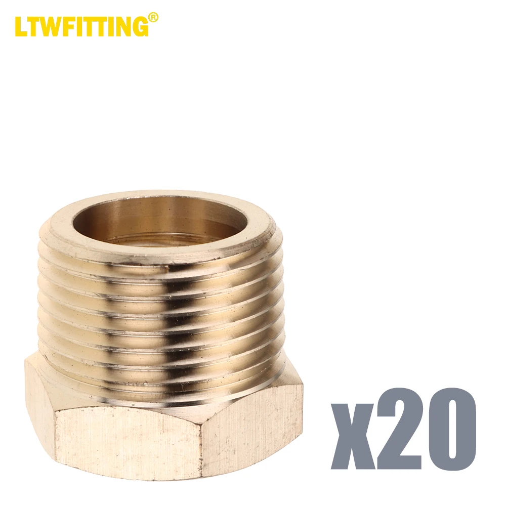 LTWFITTING LF Brass Hex Pipe Bushing Reducer Fittings 3/4