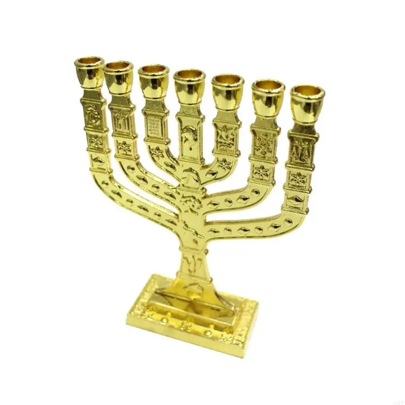 3XUF Hanukkah Stand 7 Branch Holder Holy Grail Ornament Candlestick