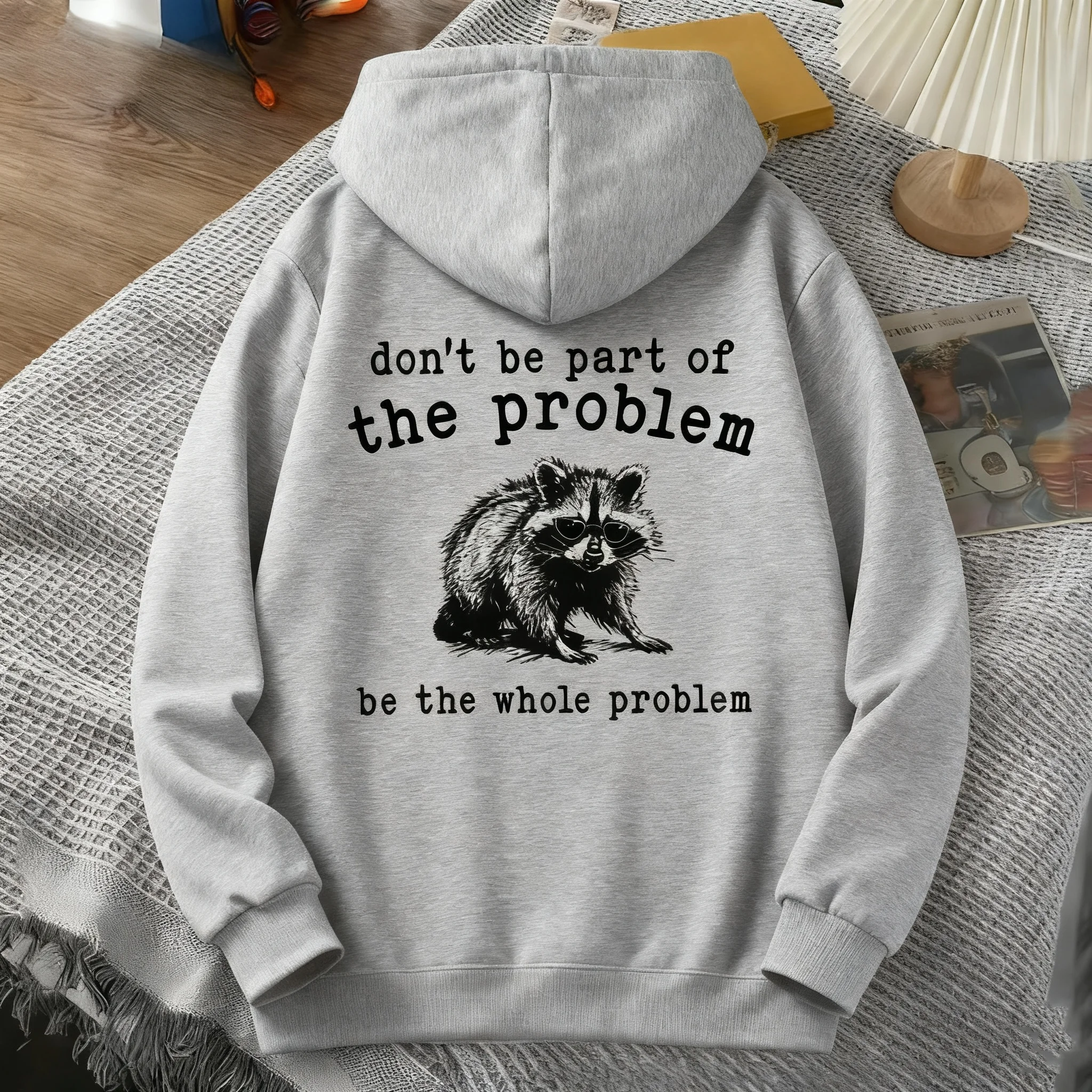 

Raccoon Graphic Print Autumn and Winter Men's and Women's Hoodies Casual Loose Outdoor Street Sports Training Brand Fashion